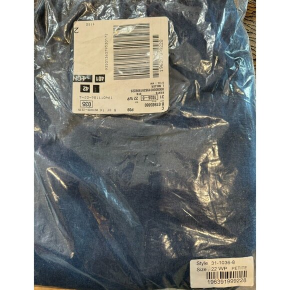 Woman Within Womens Blue Denim Jeans Pull On High Rise Bootcut Size 22WP NEW - Picture 7 of 15